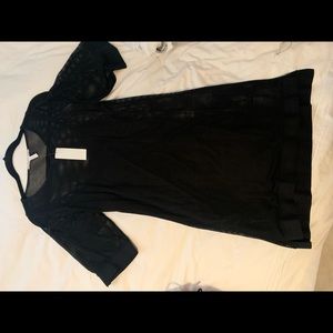 BCBG mesh knit dress with attached slip